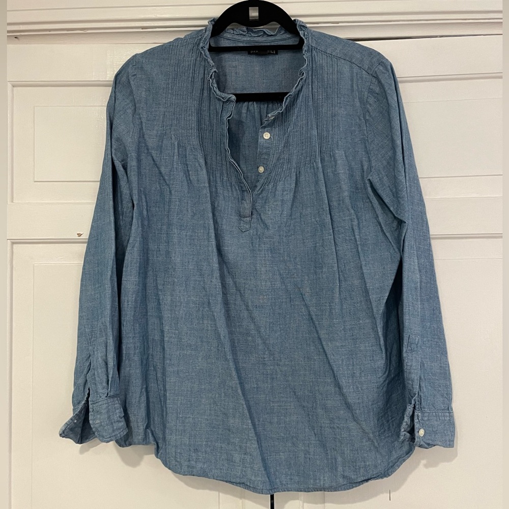 J. Crew Factory Chambray Top